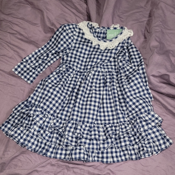 Sage & Lilly blue gingham dress. 12m - Picture 1 of 4